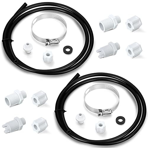 Tondiamo Tondiamo 2 Sets Offline Feeder Connection Pack with Saddle Clamp Chlorinator Feeder Hose Tubing Parts with 2 Sets Check  - Image 1
