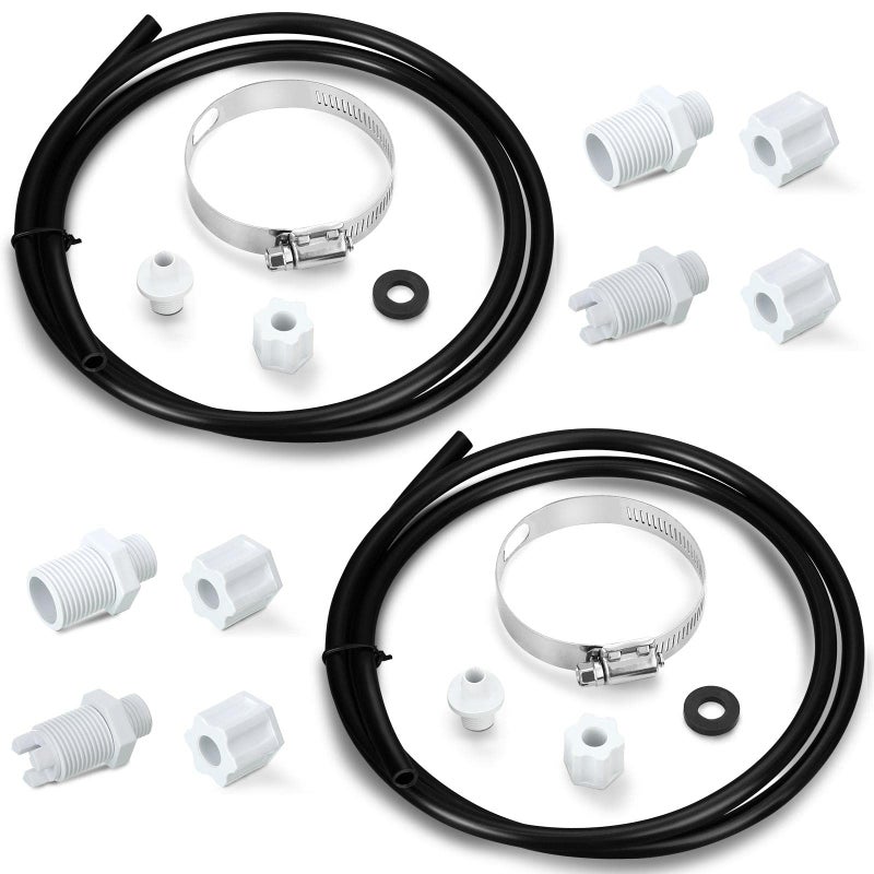 Tondiamo Tondiamo 2 Sets Offline Feeder Connection Pack with Saddle Clamp Chlorinator Feeder Hose Tubing Parts with 2 Sets Check  - Image 2