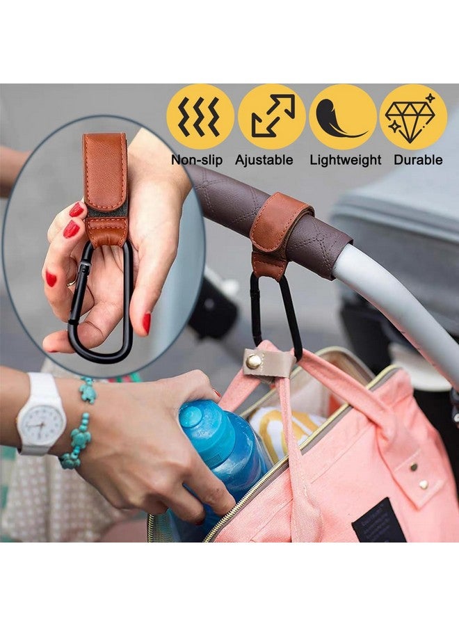 Leechy 4 Pack Stroller Hooks, Adjustable Stroller Clips for Bags Hanging Multipurpose Hooks Free Your Hands for Strollers, Wheelchairs, Shopping, Bicycle - Image 3