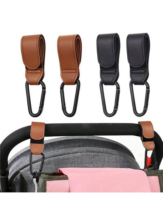 Leechy 4 Pack Stroller Hooks, Adjustable Stroller Clips for Bags Hanging Multipurpose Hooks Free Your Hands for Strollers, Wheelchairs, Shopping, Bicycle - Image 1