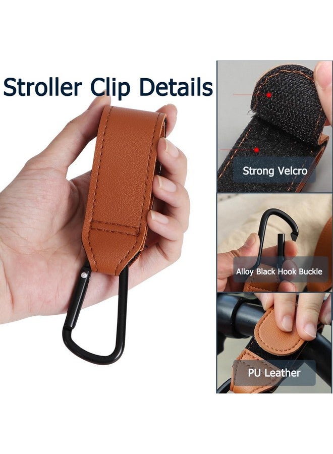 Leechy 4 Pack Stroller Hooks, Adjustable Stroller Clips for Bags Hanging Multipurpose Hooks Free Your Hands for Strollers, Wheelchairs, Shopping, Bicycle - Image 4