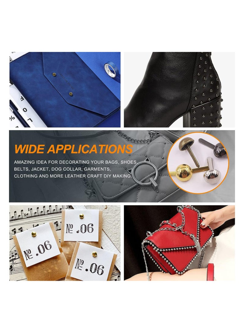 SOLARAE Paper Fasteners Brads 500 Pieces Round Fasteners for Art Crafting School Project, Decorative, Paper Craft, Scrapbooking, DIY Supplies, Mini Brads Fasteners, 8 x 15 mm - Black - Image 5