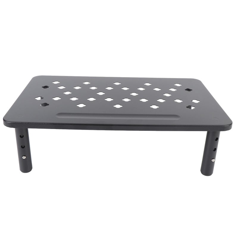 Computer Monitor Stand Riser: 3 Adjustable Height Levels, Clover-Shaped Hole Overheat Prevention - Tool-Free Easy Assembly, Workspace Desktop Organizer for Home Office, Gaming, Device Organization - Image 2