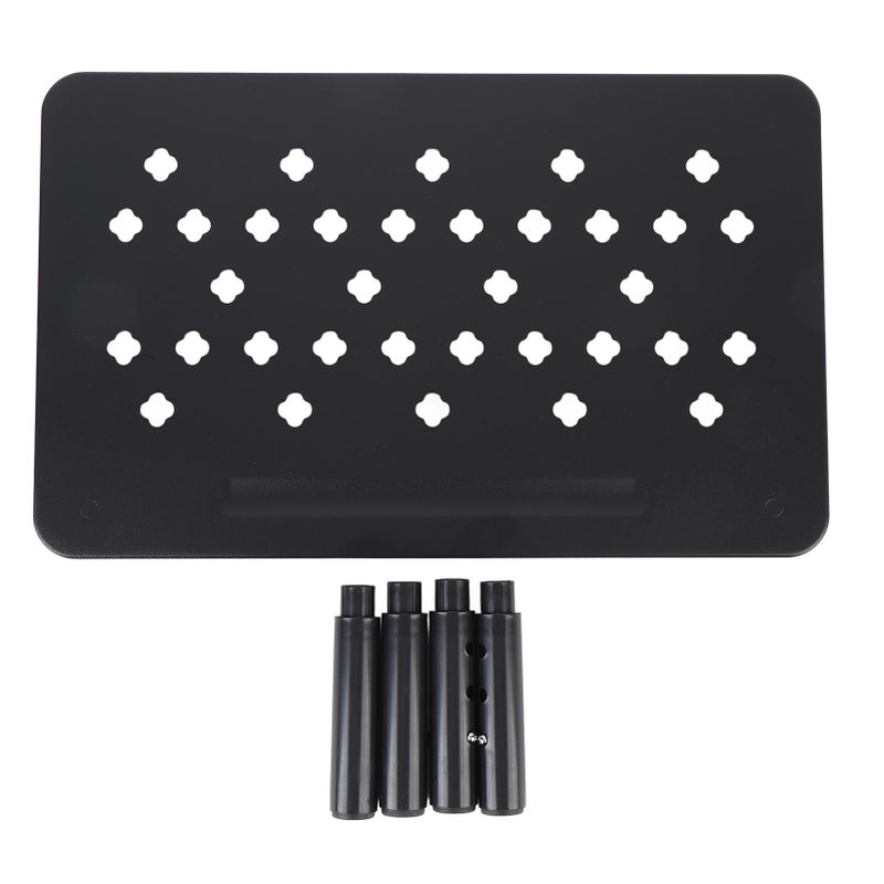 Computer Monitor Stand Riser: 3 Adjustable Height Levels, Clover-Shaped Hole Overheat Prevention - Tool-Free Easy Assembly, Workspace Desktop Organizer for Home Office, Gaming, Device Organization - Image 1