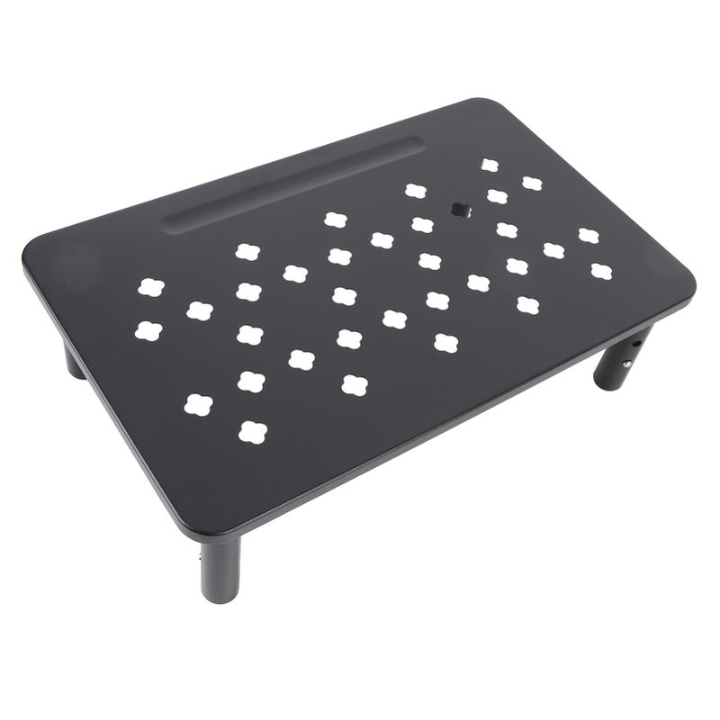 Computer Monitor Stand Riser: 3 Adjustable Height Levels, Clover-Shaped Hole Overheat Prevention - Tool-Free Easy Assembly, Workspace Desktop Organizer for Home Office, Gaming, Device Organization - Image 4