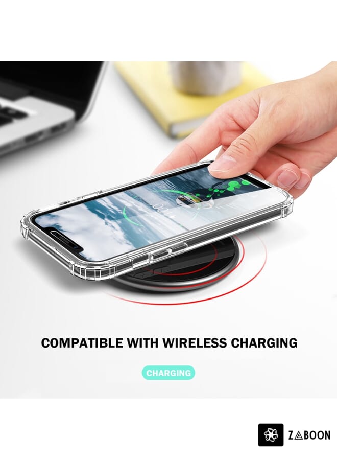 Zaboon Protective Case For iPhone 12 Pro Max Front and Back Transparent Four-corner Three-proof Case - Image 4