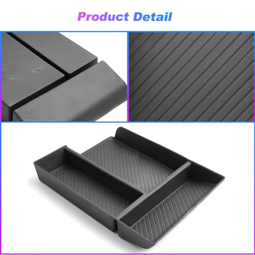 SXCY for 2024 2025 Mazda CX90 CX70 Center Console Organizer for Mazda CX90 2024 2025 Accessories Console Tray for 2024 2025 CX90 CX70 Console Organizer 2025 CX70 Armrest Organizer TPE Tough Material - Image 4