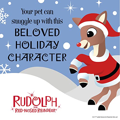 Rudolph لعبة الكلب رودولف الرنة ذات الأنف الأحمر - لعبة قماشية، مضغ، سحب | لعبة كلب عيد الميلاد للمضغ الخفيف إلى المتوسط - سحب، 7.5 بوصة - Image 2