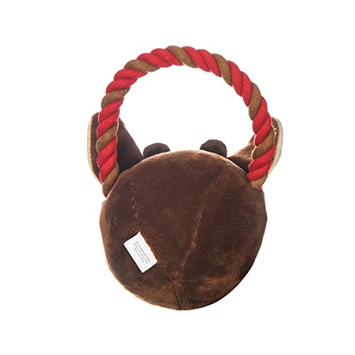Rudolph لعبة الكلب رودولف الرنة ذات الأنف الأحمر - لعبة قماشية، مضغ، سحب | لعبة كلب عيد الميلاد للمضغ الخفيف إلى المتوسط - سحب، 7.5 بوصة - Image 4