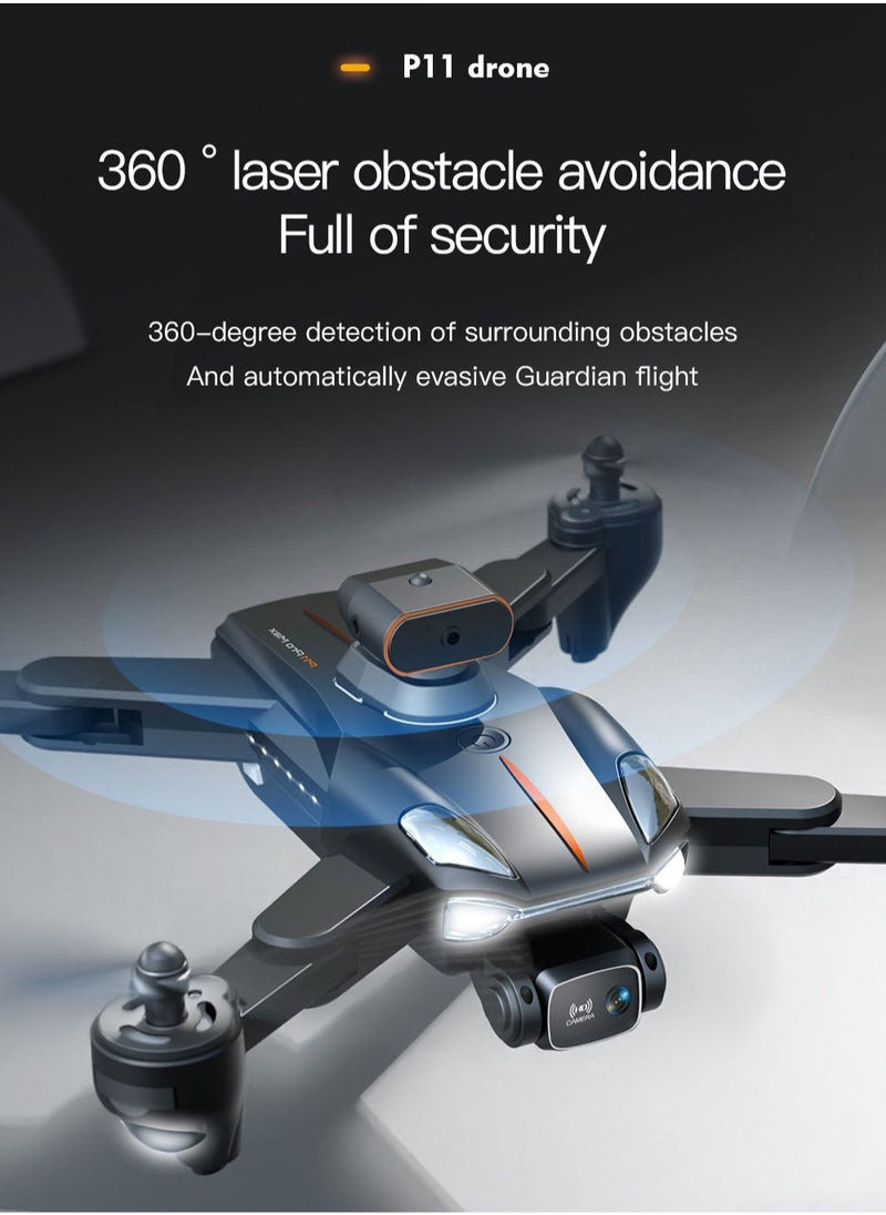 Generic - P11 Intelligent Obstacle Avoidance Drone Camera with HD Photography 8KHD double Shot - Image 1