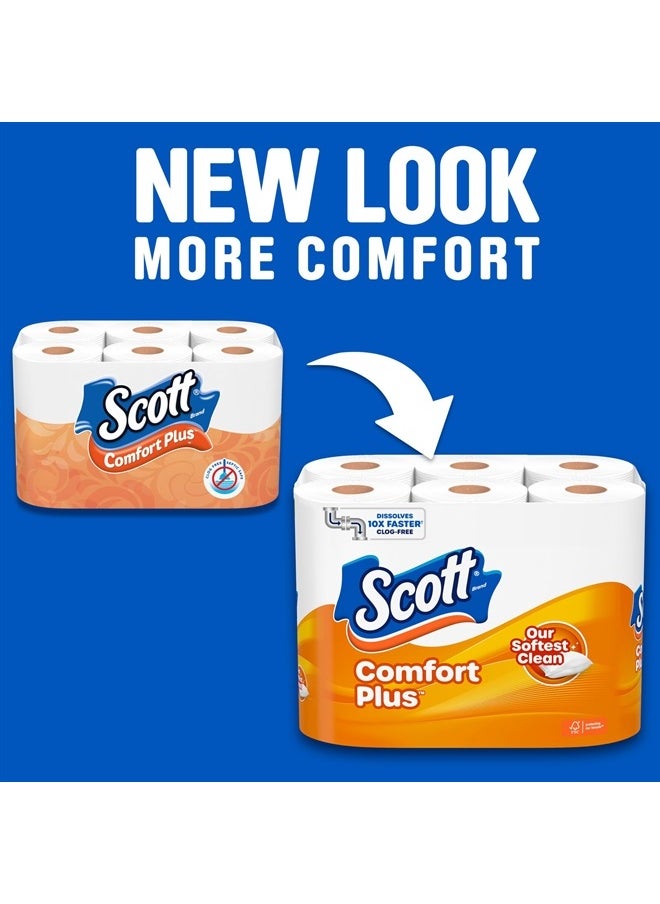 Scott - ComfortPlus Toilet Paper, 36 Mega Rolls (2 Packs of 18), 425 Sheets per Roll, Septic-Safe, 1-Ply Toilet Tissue - Image 1