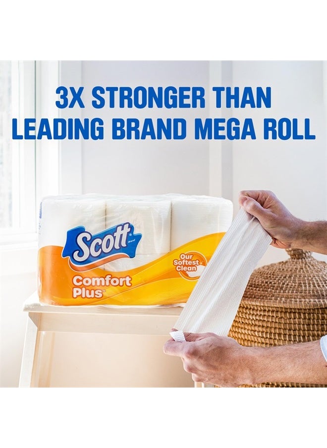 Scott - ComfortPlus Toilet Paper, 36 Mega Rolls (2 Packs of 18), 425 Sheets per Roll, Septic-Safe, 1-Ply Toilet Tissue - Image 1