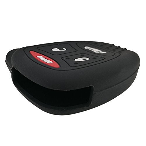 Coolbestda Key Fob Cover Keyless Remote Case Protector Accessories for Chrysler 200 300 PT Cruiser Dodge Charger Magnum Durango Jeep Grand Cherokee Commander Liberty OHT692427AA - Image 3