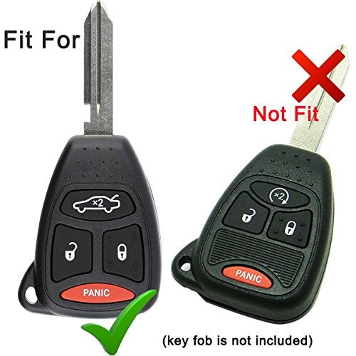 Coolbestda Key Fob Cover Keyless Remote Case Protector Accessories for Chrysler 200 300 PT Cruiser Dodge Charger Magnum Durango Jeep Grand Cherokee Commander Liberty OHT692427AA - Image 2