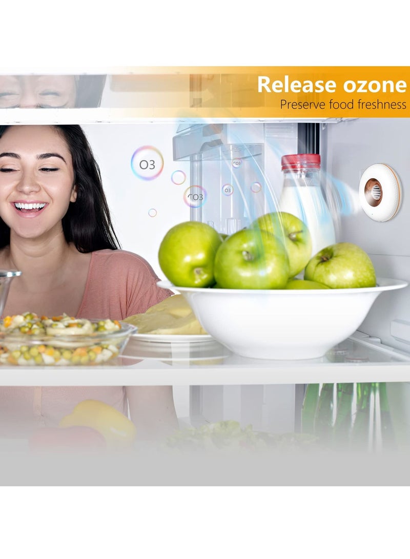 Excefore Refrigerator Deodorizer, Reusable Mini Usb Rechargeable Fridge Deodorizer Odor Eliminator Portable for Fridge, Car, Closet, Wardrobe - Image 3