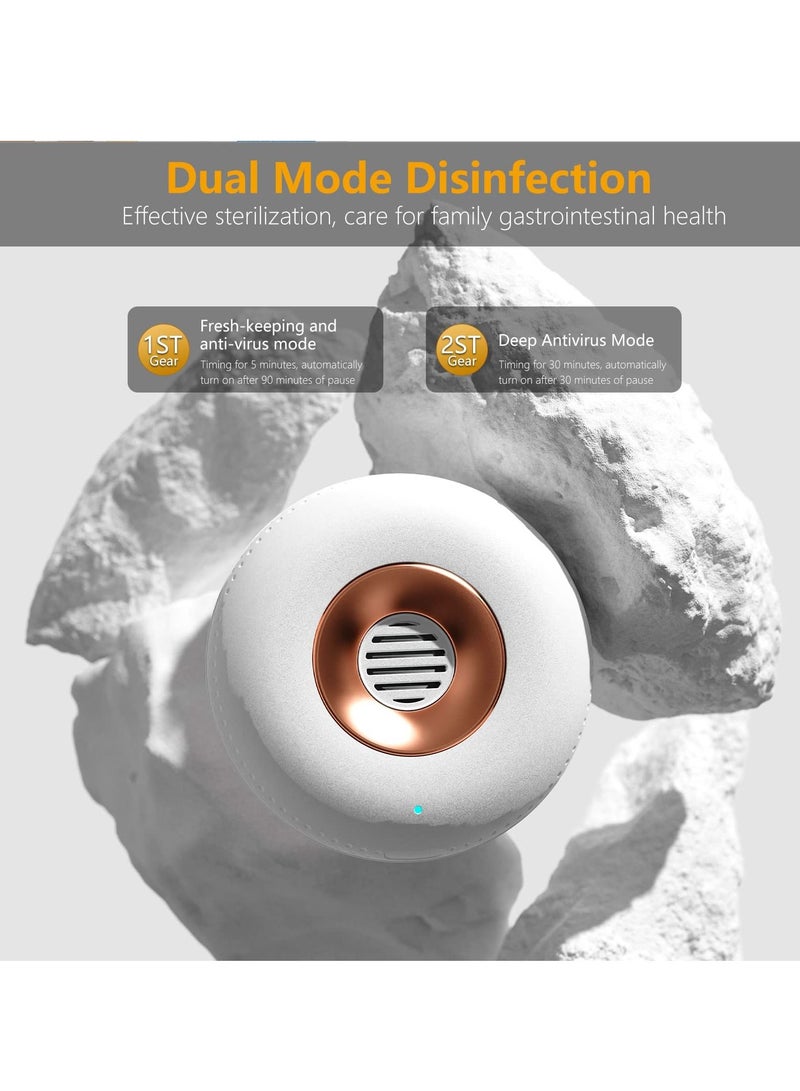 Excefore Refrigerator Deodorizer, Reusable Mini Usb Rechargeable Fridge Deodorizer Odor Eliminator Portable for Fridge, Car, Closet, Wardrobe - Image 2