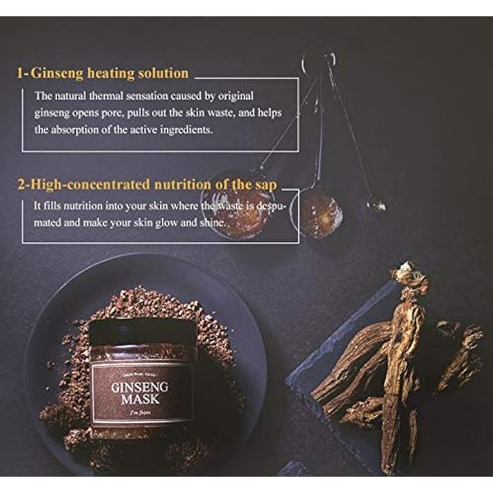 I'm from] Ginseng Mask, detox, elasticity, prevent fine lines, 3.97% ginseng extract, 120g, 4.23oz - Image 4