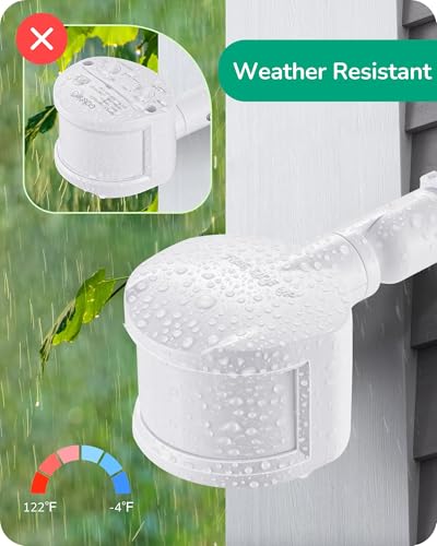 EDISHINE Motion Sensor, 180-Degree Replacement Motion Detector for Security Floodlights, 120V Adjustable Time & Detection Sensitivity Range Up to 60 Feet, 3 Modes Pir Motion Sensor, White, UL Listed - Image 5