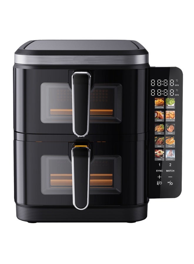 Versatile 18L Air Fryer with Dual Cooking Layers, 3800W High Efficiency Heating, Transparent Doors for Easy Monitoring, and Multi-Use Cooking Functions for Delicious Oil-Free Meals Every Day