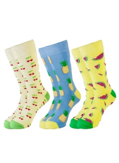 SAM SOCKS Sam Socks Set Of 3 Long Fruit Pattern 2 Sock Women Multi Color  - Image 1