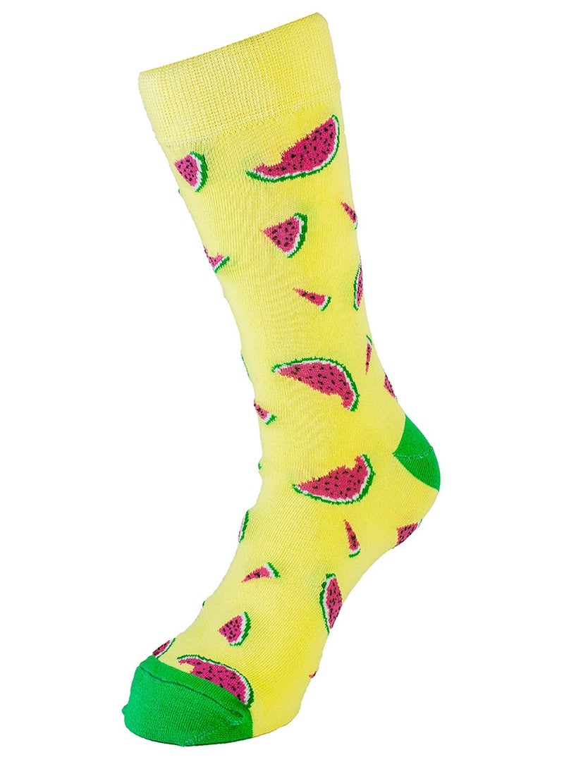SAM SOCKS Women Set Of 3 Long Fruit Pattern 2 Sock Multi Color - Image 4