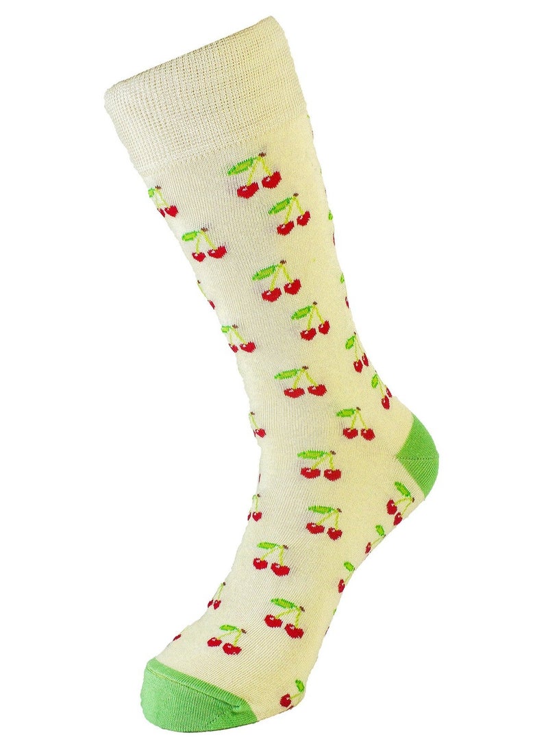 SAM SOCKS Women Set Of 3 Long Fruit Pattern 2 Sock Multi Color - Image 2