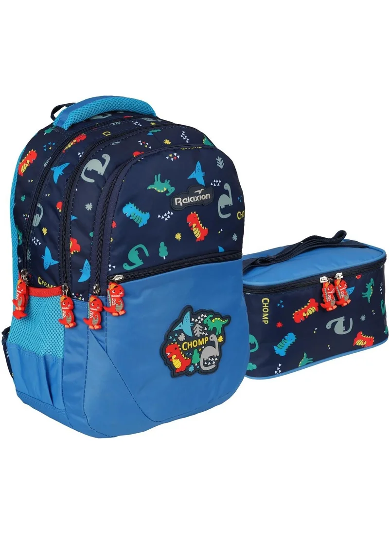 ريلاكسن Boys Water Resistant 4 Compartment School Backpack with Nutrition RLX1350MAVIDINAZOR