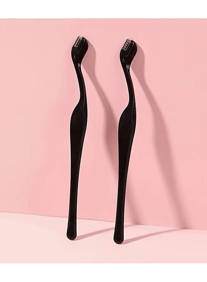 LANGMANNI 2 قطع مقصات الحواجب، أداة تقشير متعددة الاستخدامات للنساء والرجال - سهلة الاستخدام للحصول على حواجب مشذبة بشكل مثالي - Image 1