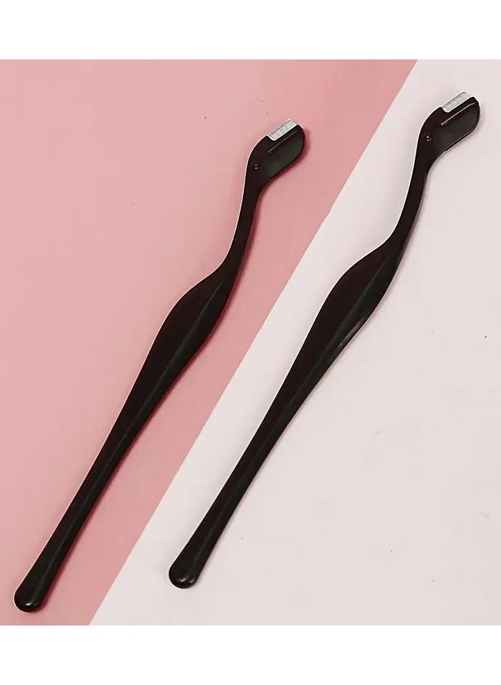 LANGMANNI 2 قطع مقصات الحواجب، أداة تقشير متعددة الاستخدامات للنساء والرجال - سهلة الاستخدام للحصول على حواجب مشذبة بشكل مثالي - Image 2