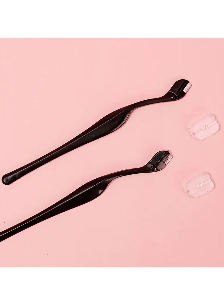 LANGMANNI 2 قطع مقصات الحواجب، أداة تقشير متعددة الاستخدامات للنساء والرجال - سهلة الاستخدام للحصول على حواجب مشذبة بشكل مثالي - Image 5