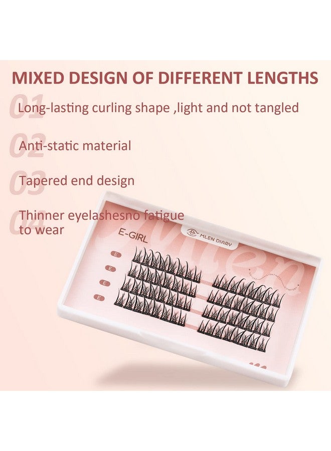 MLEN DIARY Individual Lashes Cluster Eyelash Extensions Long Volume False Lashes Wisps Lashes 0.07Mm Soft Diy False Eyelashes Extension Premade Fans No Glue - Image 3