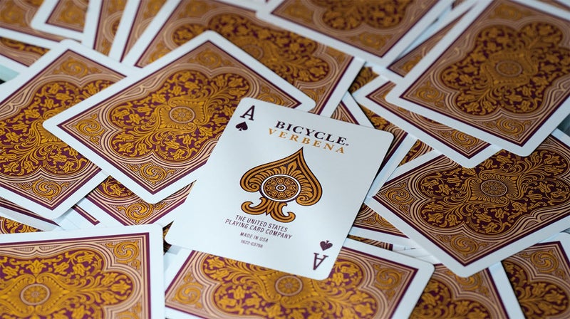 Bicycle Verbena Floral Premium Playing Cards, Gold Foil, 1 Deck - Image 3