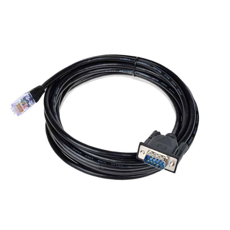 LFHUKEJI RJ45 to DB9, DB9 9-Pin Serial Port Male to RJ45 Female Cat5 Ethernet LAN Console Cable 9.8Ft - Image 2