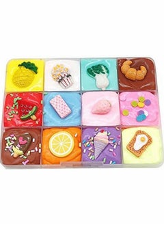 KASTWAVE Butter Slime Kit, 12 Squares with Fruit Slime, Vegetable Slime, Bread Slime, Dessert Slime ​Stretchy and Non-Sticky, Super Soft DIY Surprise Slime, Birthday Gifts for Girl and Boys  - Image 1