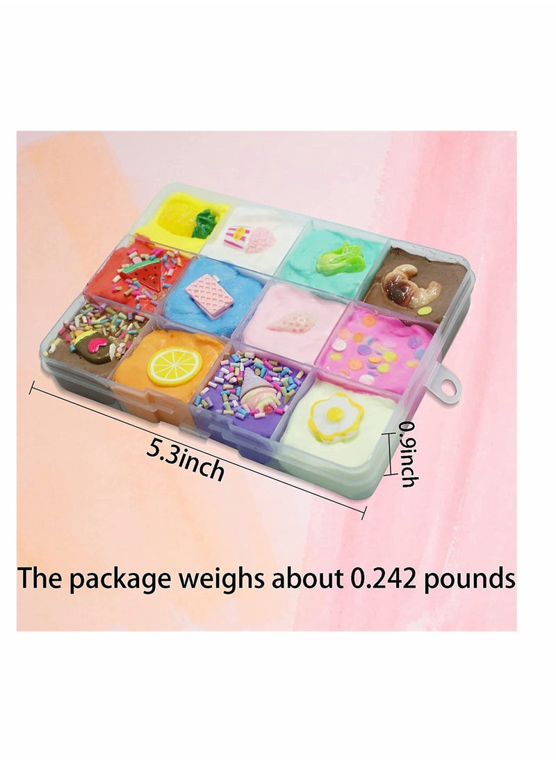 KASTWAVE Butter Slime Kit, 12 Squares with Fruit Slime, Vegetable Slime, Bread Slime, Dessert Slime ​Stretchy and Non-Sticky, Super Soft DIY Surprise Slime, Birthday Gifts for Girl and Boys  - Image 2