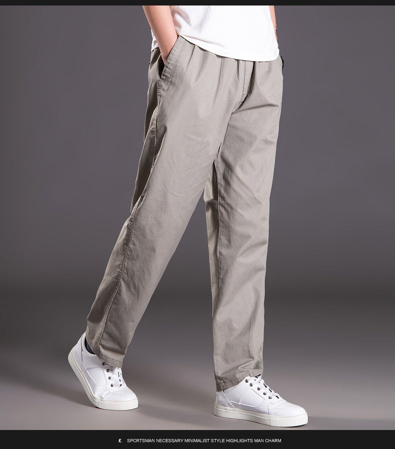 Trendy Fatty Pants Men'S Plus Size Casual Pants Plus Fat Loose Straight-Leg Pants Men'S Sports Pants For Fatty Overalls - Image 1