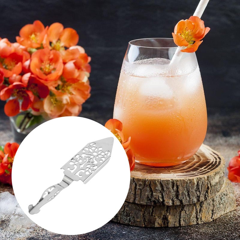 304 Steel Multipurpose Sugar Syrup Filter Spoon Long Handle Coffee Cocktail Accessories Dishwasher Safe Non Rust Strainer - Image 4