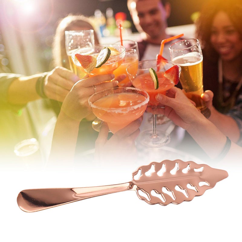 304 Steel Multipurpose Sugar Syrup Filter Spoon Long Handle Coffee Cocktail Accessories Dishwasher Safe Non Rust Strainer - Image 3