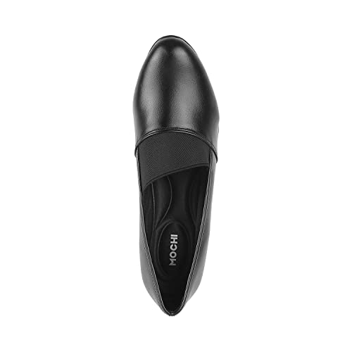 Mochi Metro Women's Black Faux Leather Fashion Heel Pumps UK/6 EU/39 (31-4801) - Image 5