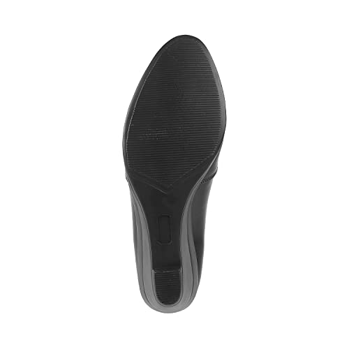 Mochi Metro Women's Black Faux Leather Fashion Heel Pumps UK/6 EU/39 (31-4801) - Image 4