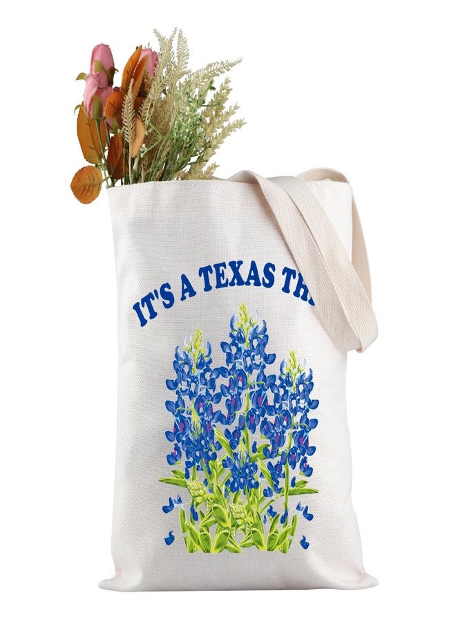 JXGZSO It's a Texas Thing Bluebonnet and Yellow Rose of Texas Tote Bag Gift For Traveler (texas thing Tote) - Image 1