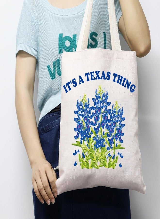 JXGZSO It's a Texas Thing Bluebonnet and Yellow Rose of Texas Tote Bag Gift For Traveler (texas thing Tote) - Image 5