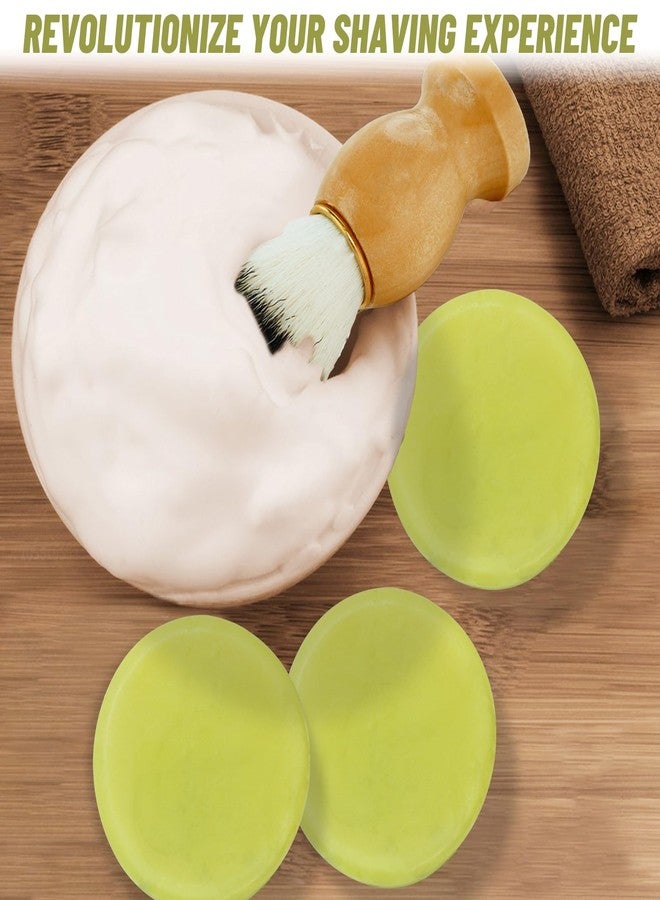 Mr.A 3Pack Shaving Soap for Men, Shaving Soaps Puck for Sensitive Skin, Unscented Shave Soap Bar, Rich Lasting Lather, Light Natural Scent - Image 4