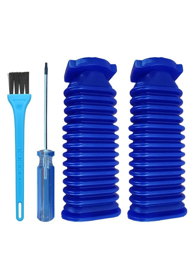 tuvisin Replacement Lower Duct Hose For Dyson V6 V7 V8 V10 V11 Vacuum Cleaner Soft Roller，Soft Roller blue Hose，lower nozzel duct hose，Flexible Soft Rubber Tube - Image 1