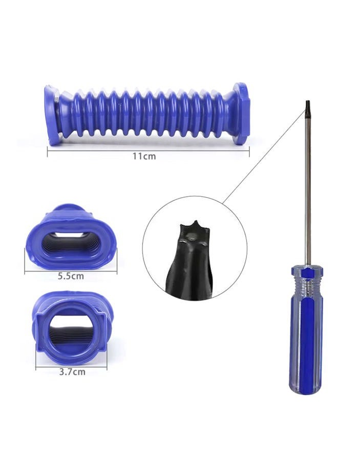 tuvisin Replacement Lower Duct Hose For Dyson V6 V7 V8 V10 V11 Vacuum Cleaner Soft Roller，Soft Roller blue Hose，lower nozzel duct hose，Flexible Soft Rubber Tube - Image 2