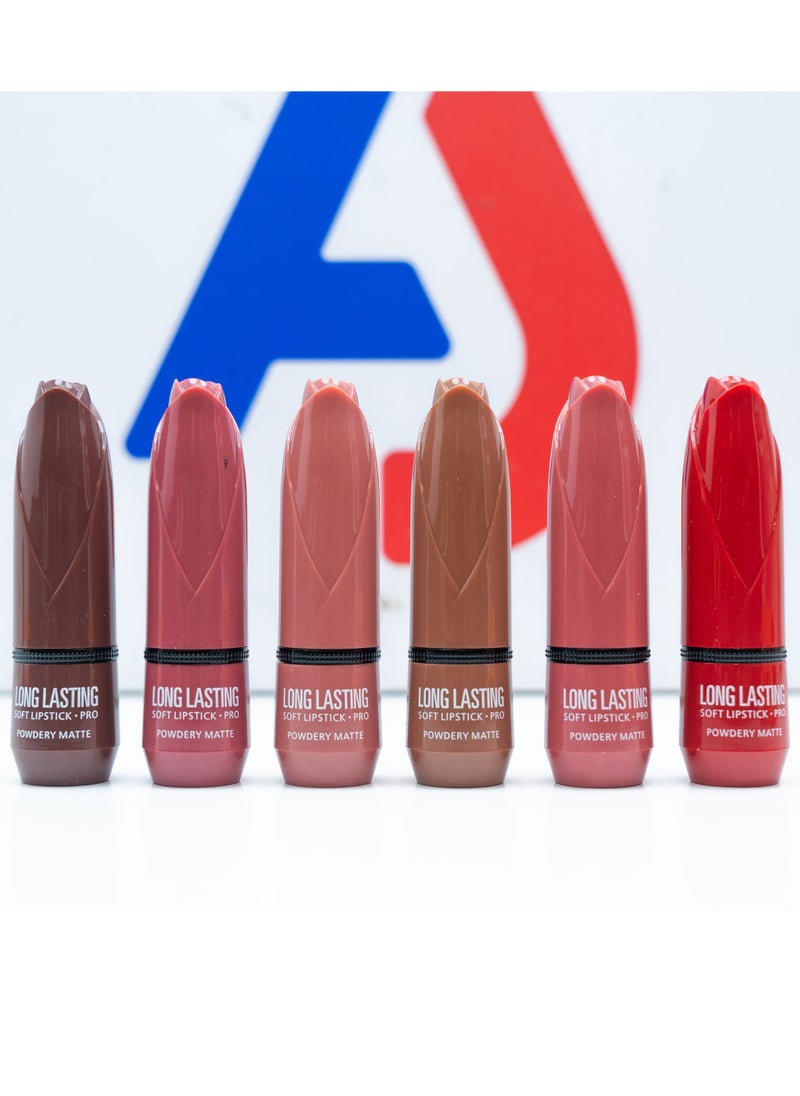 Menow Long Lasting Soft Lipstick Matte 6 Pcs - Collection 2  - Image 1