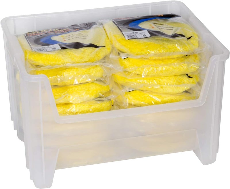 AkroMils 13017 Stak-N-Store Heavy Duty Stackable Open Front Plastic Storage Container Bin, (15-Inch x 20-Inch x 12-1/2-Inch), Clear, (3-Pack) - Image 5