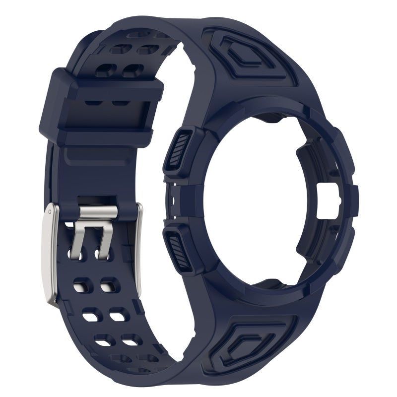 erorex For Samsung Galaxy Watch4 Classic 46Mm Silicone Integrated Watch Band(Dark Blue) - Image 3