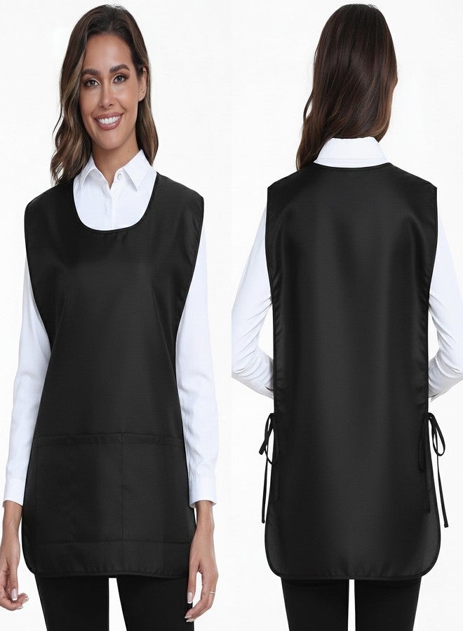 Xeoxarel مريلة خياطة للجنسين من زيوكساريل بثلاثة جيوب، مريلة مناسبة للنساء والرجال، لون أسود - Image 4
