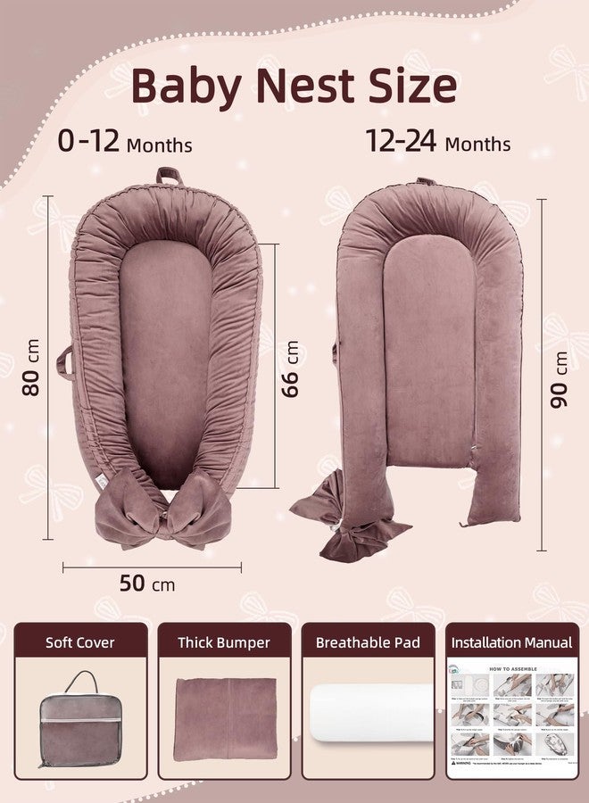 EAQ Baby Lounger, Infant Lounger for Newborn,Portable Baby Nest Cover Breathable & Soft, Newborn Essentials - Image 2